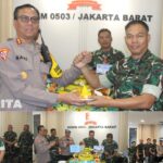 Wujud Soliditas, Polres Jakbar Datangi Kodim 0503 JB Beri Surprize HUT TNI ke-80