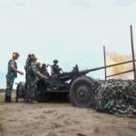 Latihan Menembak Senjata Berat Artileri Pertahanan Udara (Latbakjatrat Arhanud) Terintegrasi