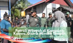 Patroli Wilayah di Kampung Kekwa, Distrik Mimika Tengah