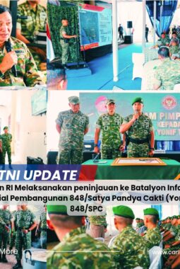 Menhan RI Melaksanakan Peninjauan ke Yonif TP 848/SPC