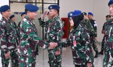 Laporan Korps Kenaikan Pangkat 21 Perwira Lanud Sultan Hasanuddin