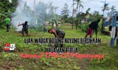 Ajak Warga Gotong Royong Bersihkan Halaman Gereja