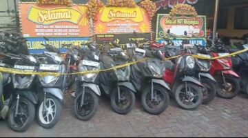 Akhirnya! Polisi Amankan 12 Motor Diduga Hasil Curian