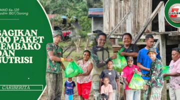 Pembagian paket Sembako dan nutrisi