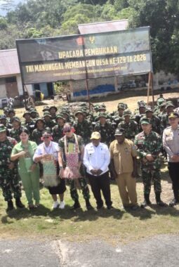 TMMD Ke-129 Resmi dibuka di Kampung Sesor, Kabupaten Sorong Selatan