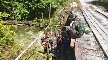 Pengecoran Bagian Atas Jembatan Hampir Rampung