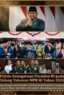 Pidato Kenegaraan Presiden RI pada Sidang Tahunan MPR RI Tahun 2026
