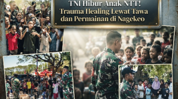 TNI Hibur Anak NTT! Trauma Healing Lewat Tawa dan Permainan di Nagekeo