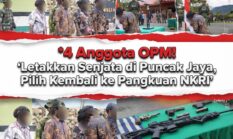 4 Anggota OPM Letakkan Senjata di Puncak Jaya, Pilih Kembali ke Pangkuan NKRI