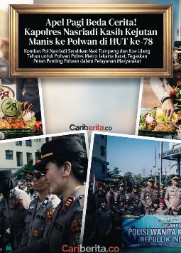 Apel Pagi Beda Cerita! Kapolres Nasriadi Kasih Kejutan Manis ke Polwan di HUT ke-78