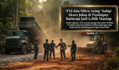 TNI dan Mitra Asing ‘Sulap’ Akses Jalan di Puslatpur Baturaja Jadi Lebih Mantap