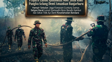 Pantang Pulang Sebelum Padam! Prajurit Lanud Sjamsudin Noor Jalan Kaki Pangku Selang Demi Amankan Banjarbaru