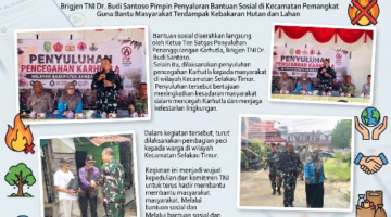TNI Peduli Kalbar! Panglima TNI Salurkan Bansos Lewat Satgas Cegah Karhutla