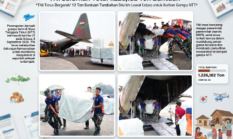 Hari Ke-25 Penanganan Gempa NTT, TNI Salurkan Total 1.226,182 Ton Bantuan