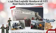 TNI Sudah Salurkan 1.246 Ton Bantuan Gempa NTT Lewat Darat, Laut & Udara