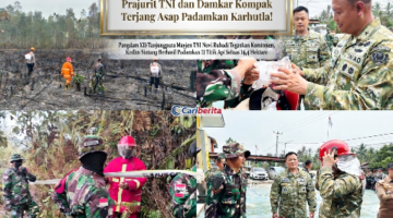 Aksi Heroik di Tengah Lahan Gosong! Prajurit TNI dan Damkar Kompak Terjang Asap Padamkan Karhutla