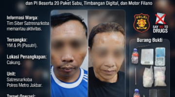 Pasutri Jadi Bandar di Cakung diringkus Satresnarkoba Jakbar, Jadi target Operasi Nila Jaya 2026!