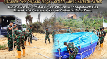 Gercep Cegah Asap Ganggu Penerbangan! Lanud Sjamsudin Noor Siapkan Tangki Portable Lawan Karhutla Kalsel