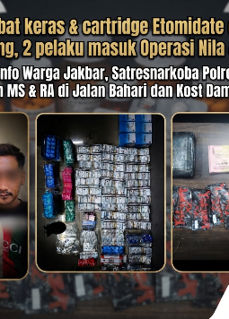 Ribuan obat keras & cartridge Etomidate disikat di Tanah Abang, 2 pelaku masuk Operasi Nila Jaya 2026! 