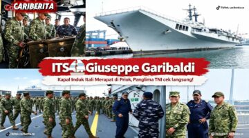 Kapal Induk ITS Giuseppe Garibaldi Merapat di Priok, Panglima TNI cek langsung! 