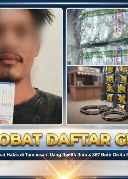 Obat Daftar G, Disikat Habis di Tamansari! Uang Rp684 Ribu & 367 Butir Disita Polisi
