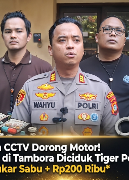 Ketahuan CCTV Dorong Motor! Tetangga di Tambora Diciduk Tiger Polsek, Motor Ditukar Sabu + Rp200 Ribu