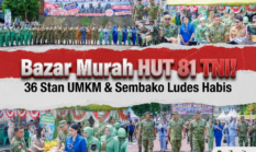 Bazar Murah HUT 81 TNI, 36 stan UMKM & Sembako Murah Ludes diserbu! 