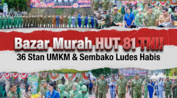 Bazar Murah HUT 81 TNI, 36 stan UMKM & Sembako Murah Ludes diserbu!