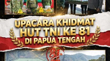 Upacara Khidmat HUT TNI ke 81 di Papua tengah