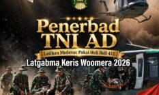 Penerbad TNI AD Latihan Medevac Menggunakan Heli Bell 412,Latgabma Keris Woomera 2026