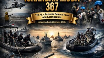 KRI Sultan Iskandar Muda-367 dan 3 Kapal Perang Australia Gelar Latihan Perang di Utara Bali