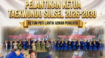 Pelantikan Ketua Taekwondo Sulsel 2026-2030