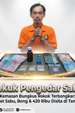 Bekuk Pengedar Sabu, Kemasan Bungkus Rokok Terbongkar